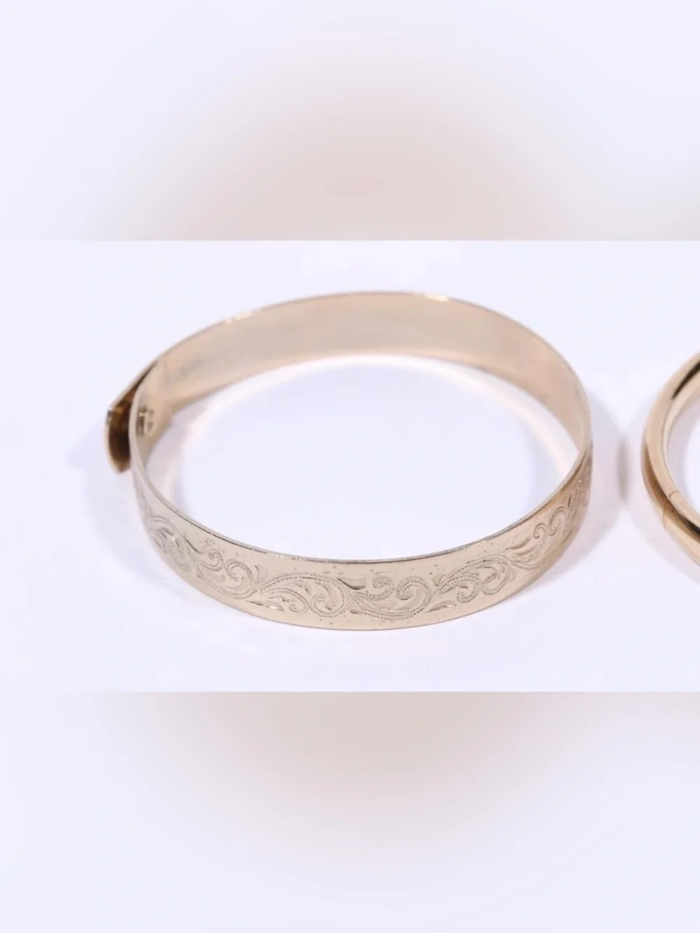 Vintage group of gold filled baby bangle and cuff bracelets including Krementz